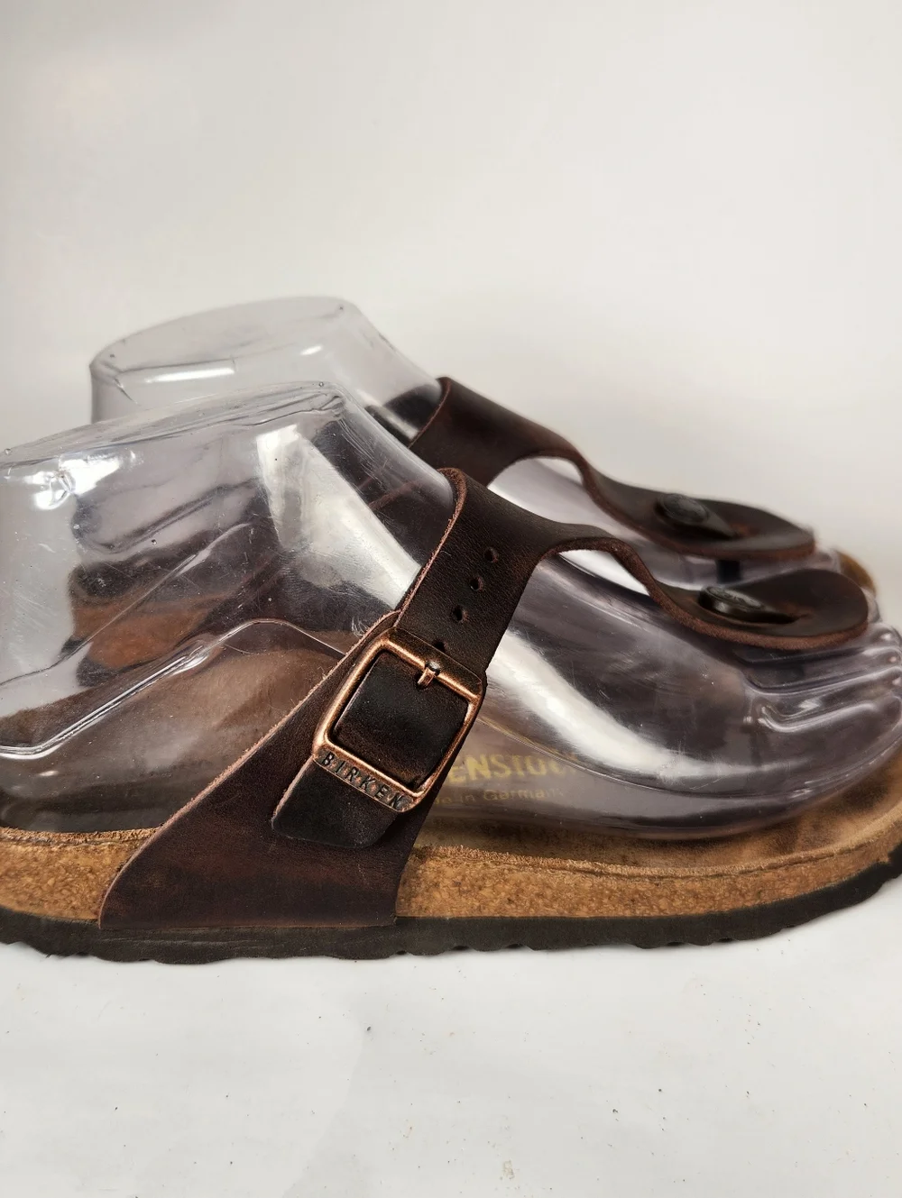 BIRKENSTOCK Women's Gizeh Sandal 5.5 EU 36 Brown Leather Boho Shoes - Picture 2 of 10
